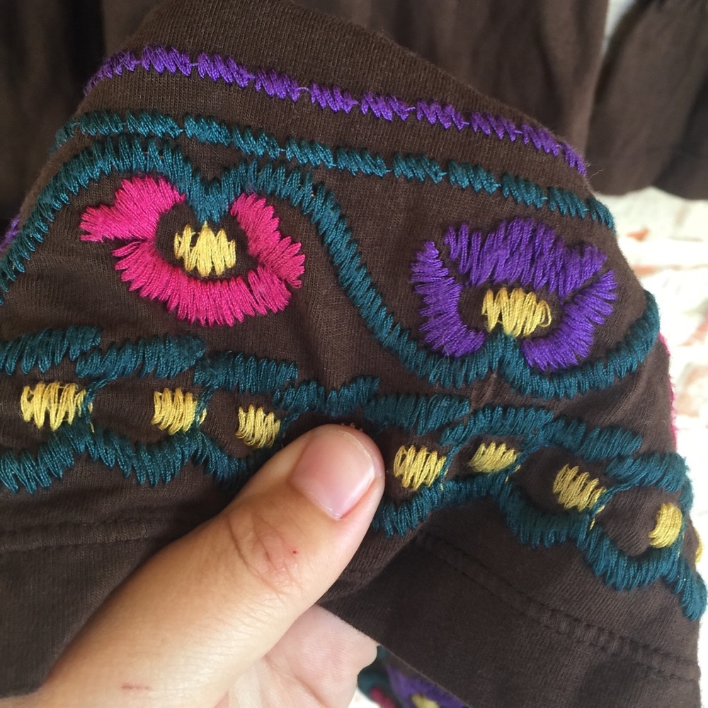 Johnny Was Embroidered Peacock Smocked Boho Dress - Picture 13 of 16